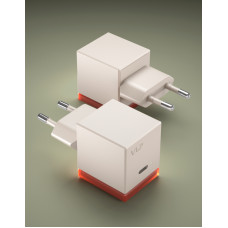 Сетевое зарядное устройство VLP NEO 45Вт USB-С, QC, серый