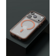 Чехол защитный VLP Bubble Case с MagSafe для iPhone 17 ProMax, оранжевый