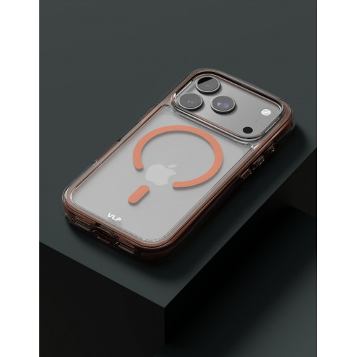 Чехол защитный VLP Bubble Case с MagSafe для iPhone 17 ProMax, оранжевый