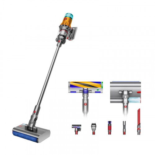 Беспроводной пылесос Dyson V12 Detect Slim Fluffy никель, синий (SV46)